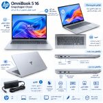 لپ تاپ HP OmniBook 5 16 Snapdragon Oryon رم 16GB حافظه 512GB SSD گرافیک Qualcomm Adreno صفحه‌نمایش 16.1 اینچ FHD | Open Box